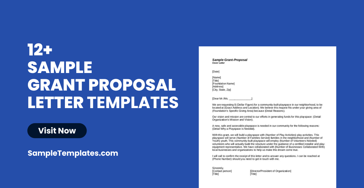 sample grant proposal letter templates