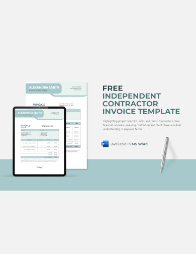 sample independent contractor invoice template