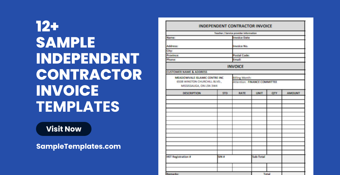 sample independent contractor invoice