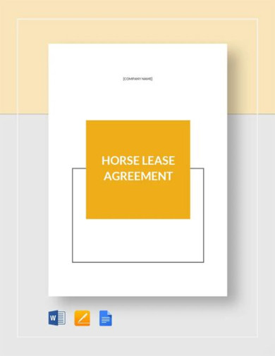 sample lease horse agreement template