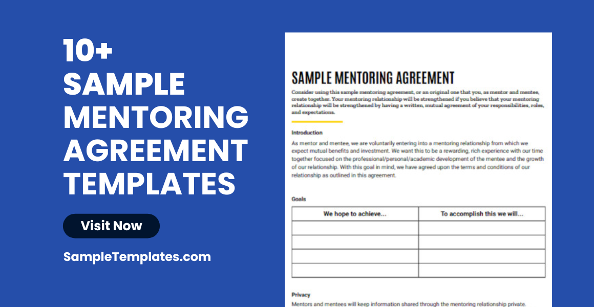 sample mentoring agreement