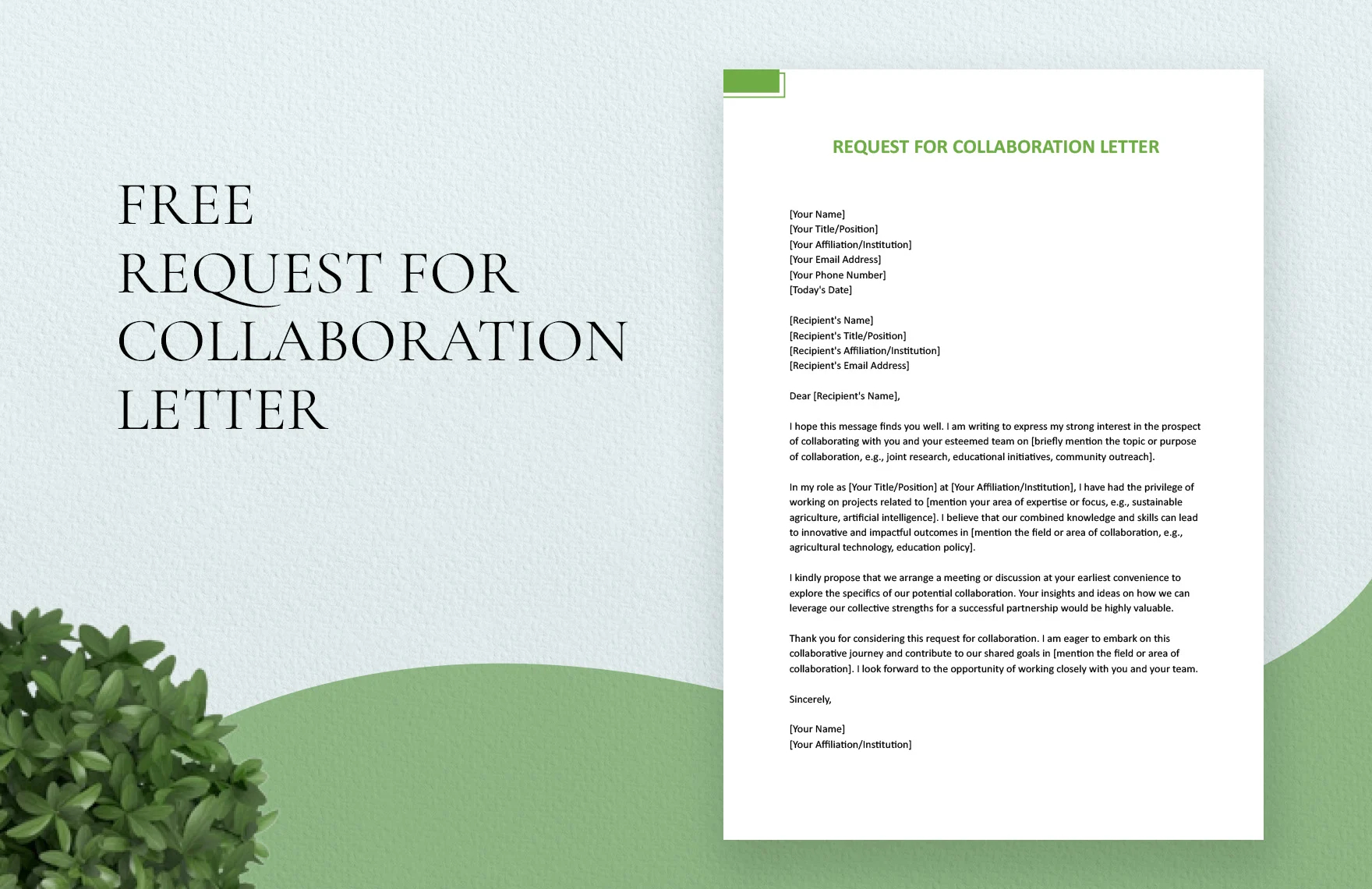 sample request for collaboration letter