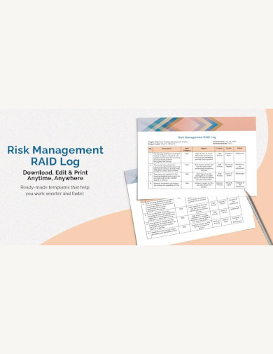 sample risk management raid log template