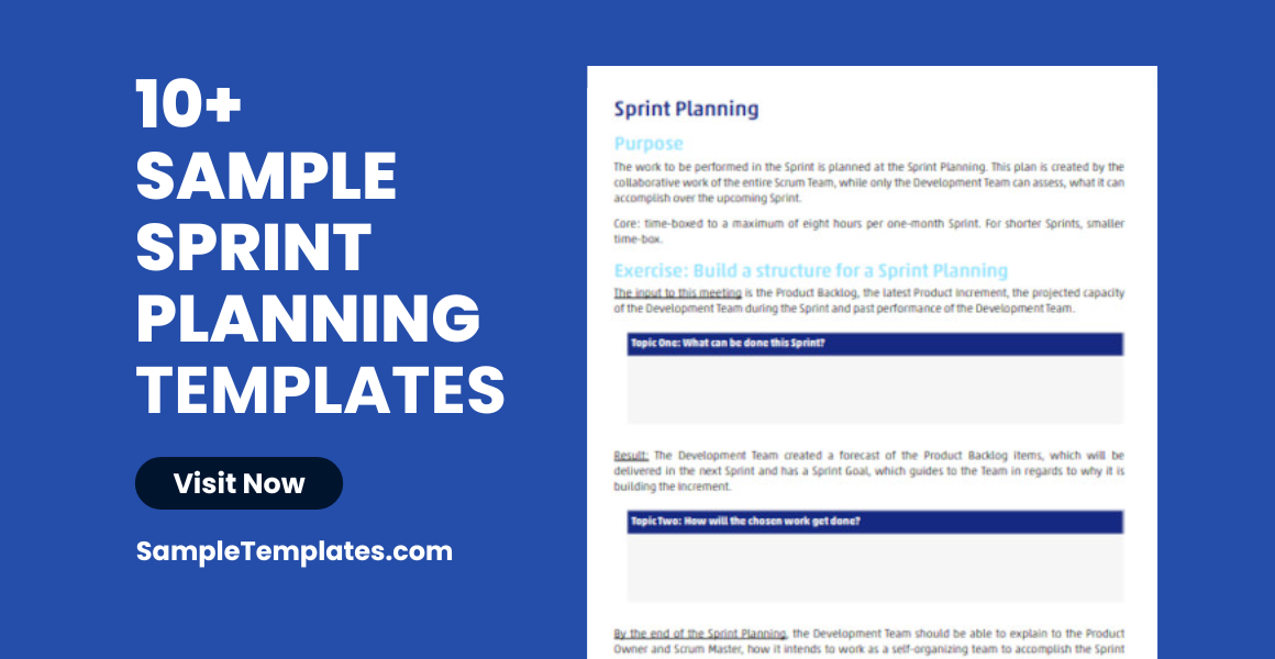 sample sprint planning