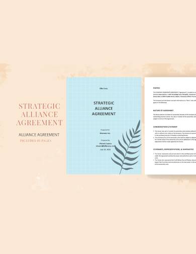 sample strategic alliance agreement template
