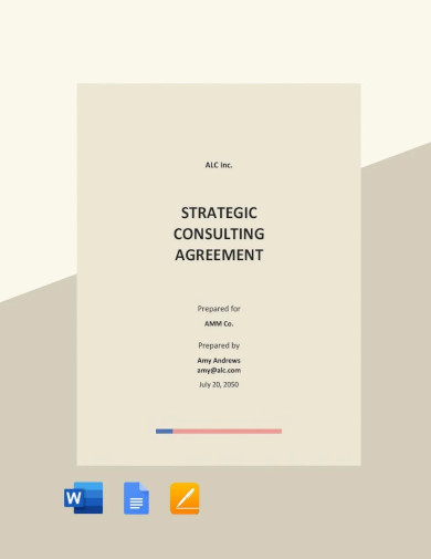 sample strategic consulting agreement template