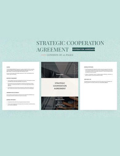 sample strategic cooperation agreement template