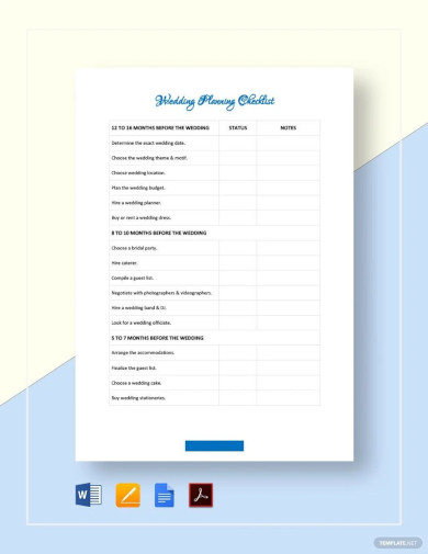 wedding planning checklist